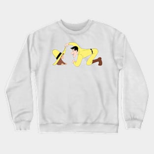 Curious George Man In The Yellow Hat 2 Crewneck Sweatshirt